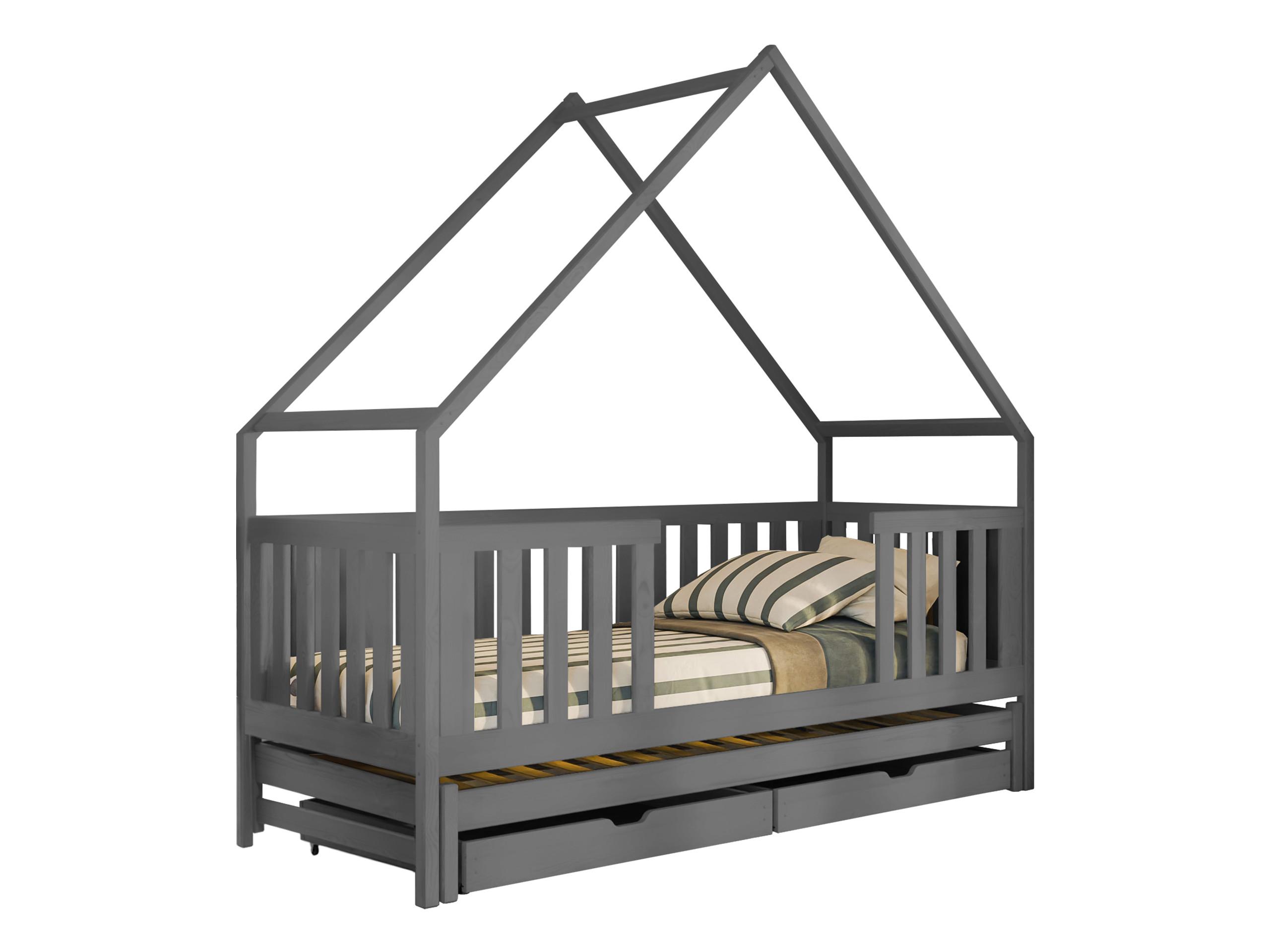 HAUSBETT Magic - Grau, Holz (90/200cm) - MIRJAN24