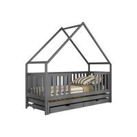 HAUSBETT Magic - Grau, Holz (90/200cm) - MIRJAN24