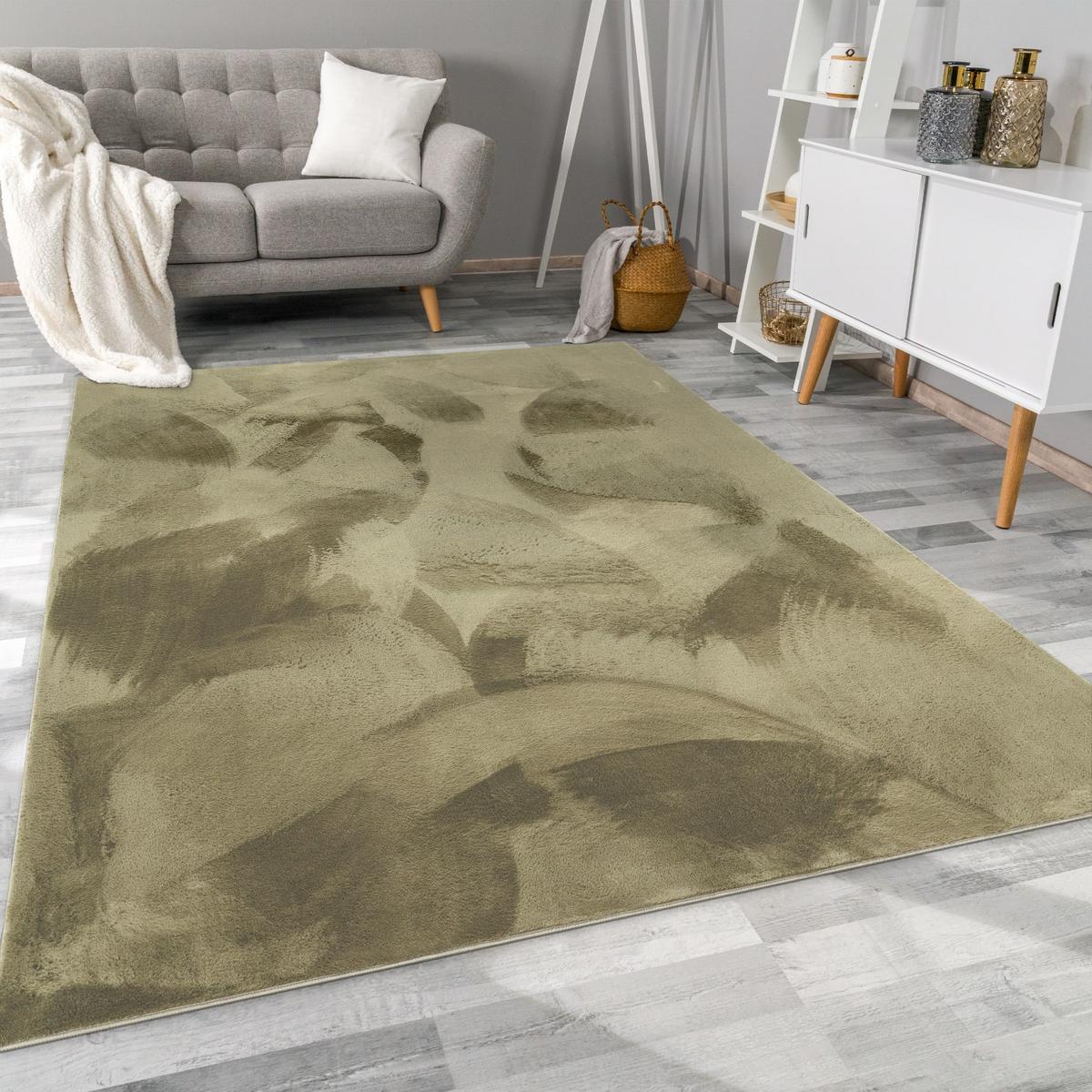 KURZFLORTEPPICH, einfarbig, aus Polyester, Grün, 240 x 340 cm - Grün, Textil (340/240cm) - KADIMA DESIGN