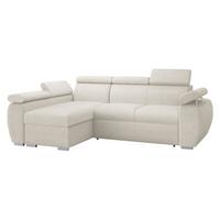 ECKSOFA Boston Mini, Seite: Links - LC+2R - Chromfarben/Creme, Holz/Textil (255/170cm) - MIRJAN24
