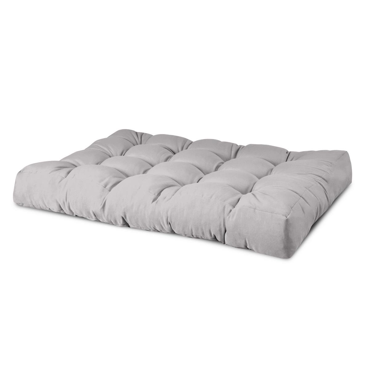 PALETTENKISSEN ECO Style Sitz 120x80x15cm Hellgrau + Rücken (1tlg) - Hellgrau, Textil (80/15/120cm) - Beautissu 
