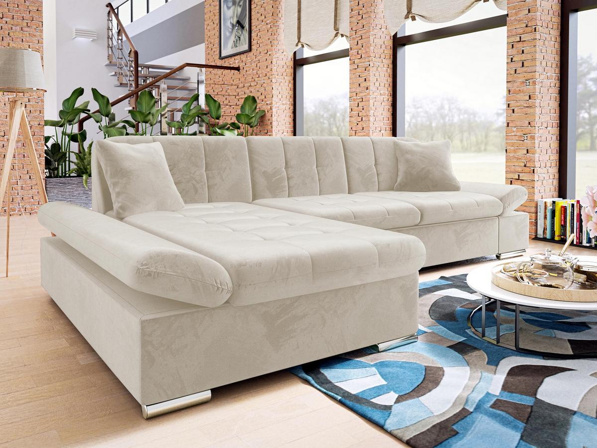 ECKSOFA Montana Premium, Seite: Links - Sandfarben, Holz/Textil (278/161cm) - MIRJAN24