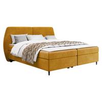 BOXBETT Madryt - H3 - Currygelb/Schwarz, Holz/Holzwerkstoff (160/200cm) - MIRJAN24