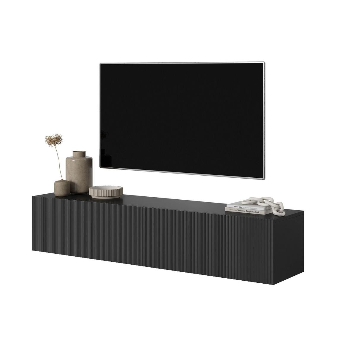 TV-HÄNGEBOARD Veldio Schwarz 140 cm - Schwarz, Holzwerkstoff (140/28.5/31.6cm) - Selsey