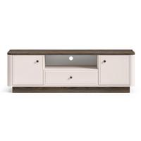 TV-LOWBOARD Vilavio Kaschmir/Eicheoptik Dunkel 160 cm - Taupe/Dunkelbraun, Holzwerkstoff/Metall (160/50/40cm) - Selsey