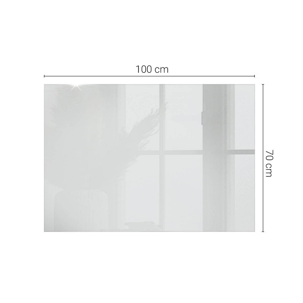 TISCHPLATTE 100x70 cm Farbe Weiß, glatt - Weiß, Glas (100/70/0.4cm) - TULUP