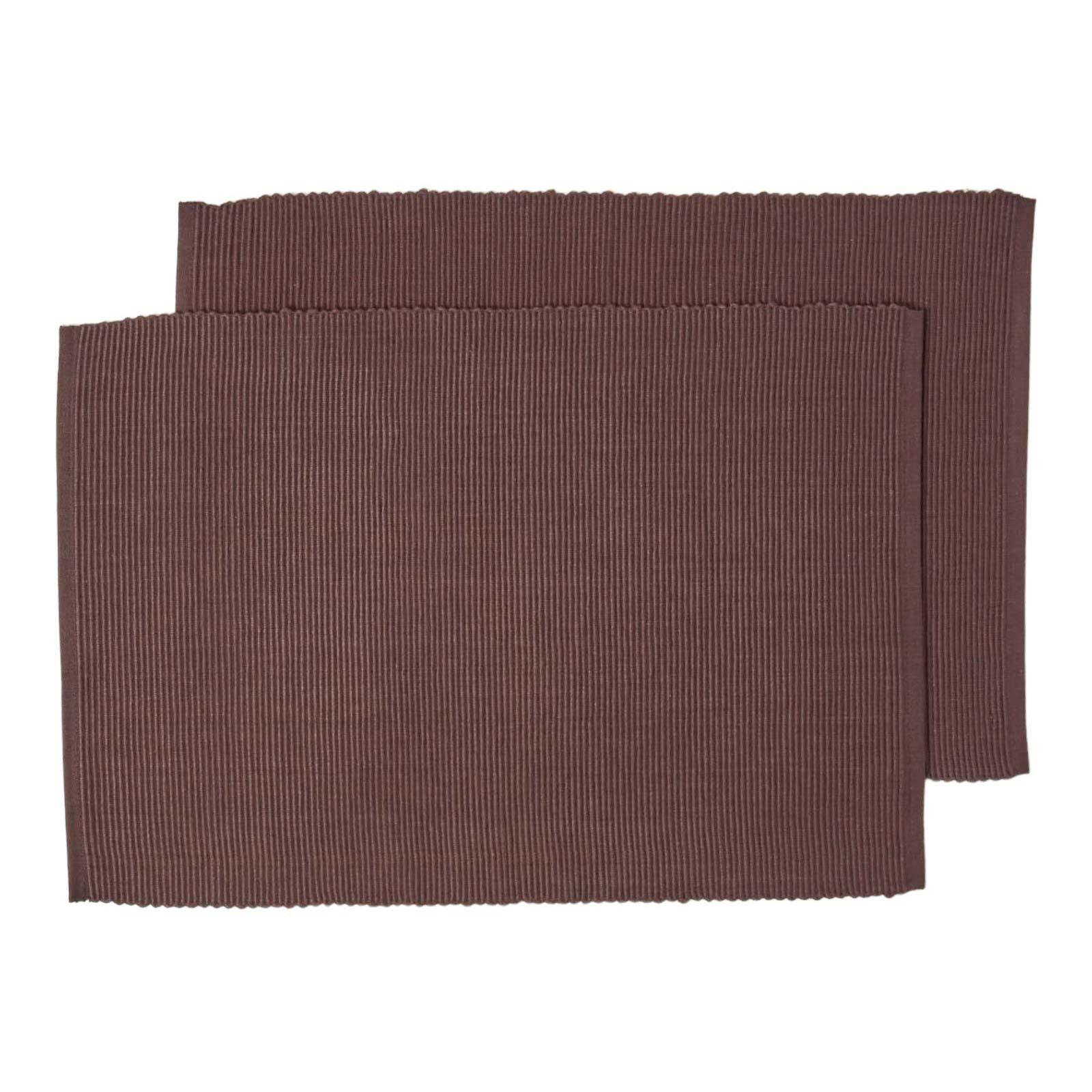 TISCHSET braun im 2er-Set 33/50 cm, 100% Baumwolle - Braun, Textil (33/50cm) - Homescapes