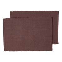 TISCHSET braun im 2er-Set 33/50 cm, 100% Baumwolle - Braun, Textil (33/50cm) - Homescapes
