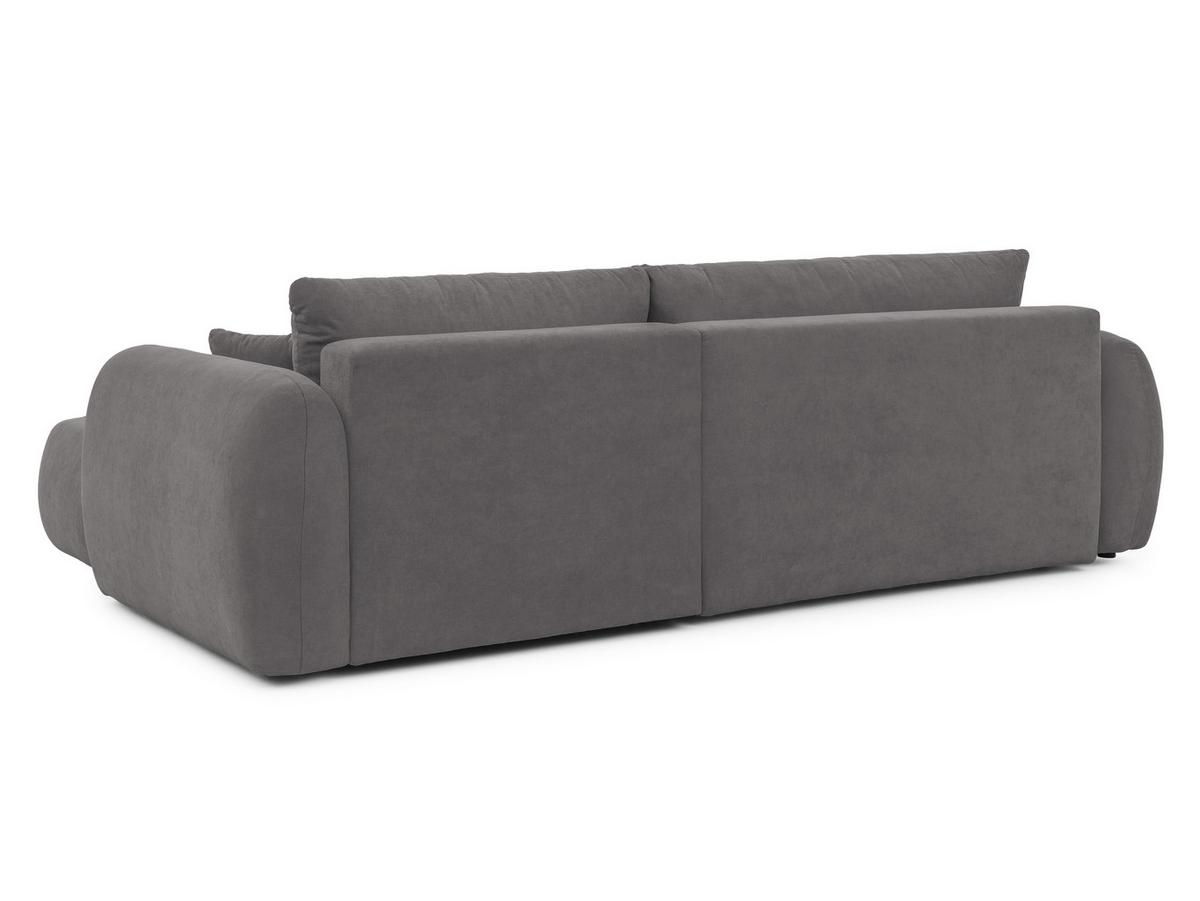 ECKSOFA Loretto aus natürlichem Taupe Webstoff mit Schlaffunktion, Bettkasten und tiefen Steppungen in Bubble-Optik - Taupe/Schwarz, Holz/Kunststoff (275/180cm) - S-Style