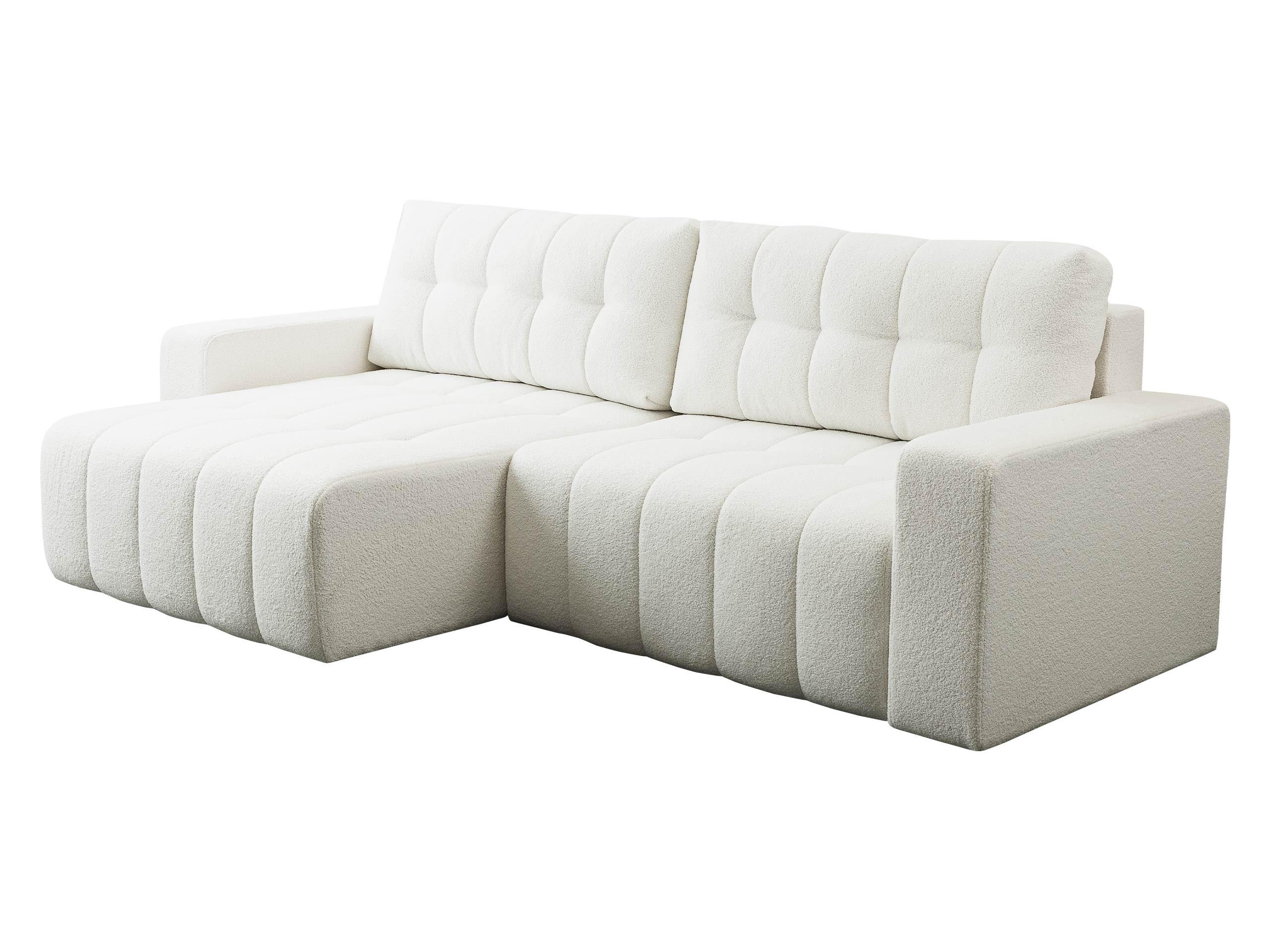 ECKSOFA Masone - Creme/Schwarz, Holz/Kunststoff (245/143cm) - MIRJAN24