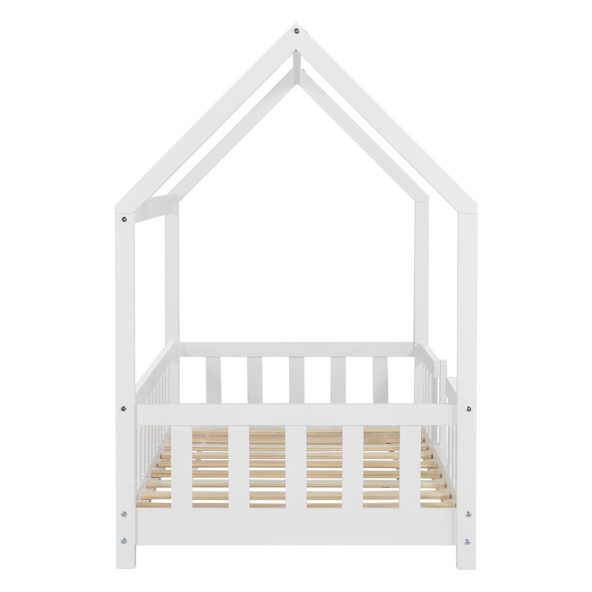 HAUSBETT Sisimiut - Weiß, Holz (80/160cm) - [en.casa]