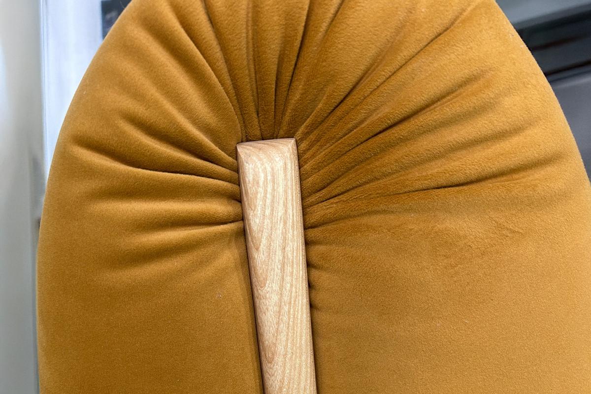 MODULSOFA LAYLA Gelb Velvet - Gelb/Schwarz, Buchenholz/Textil (305/213cm) - KAWOLA