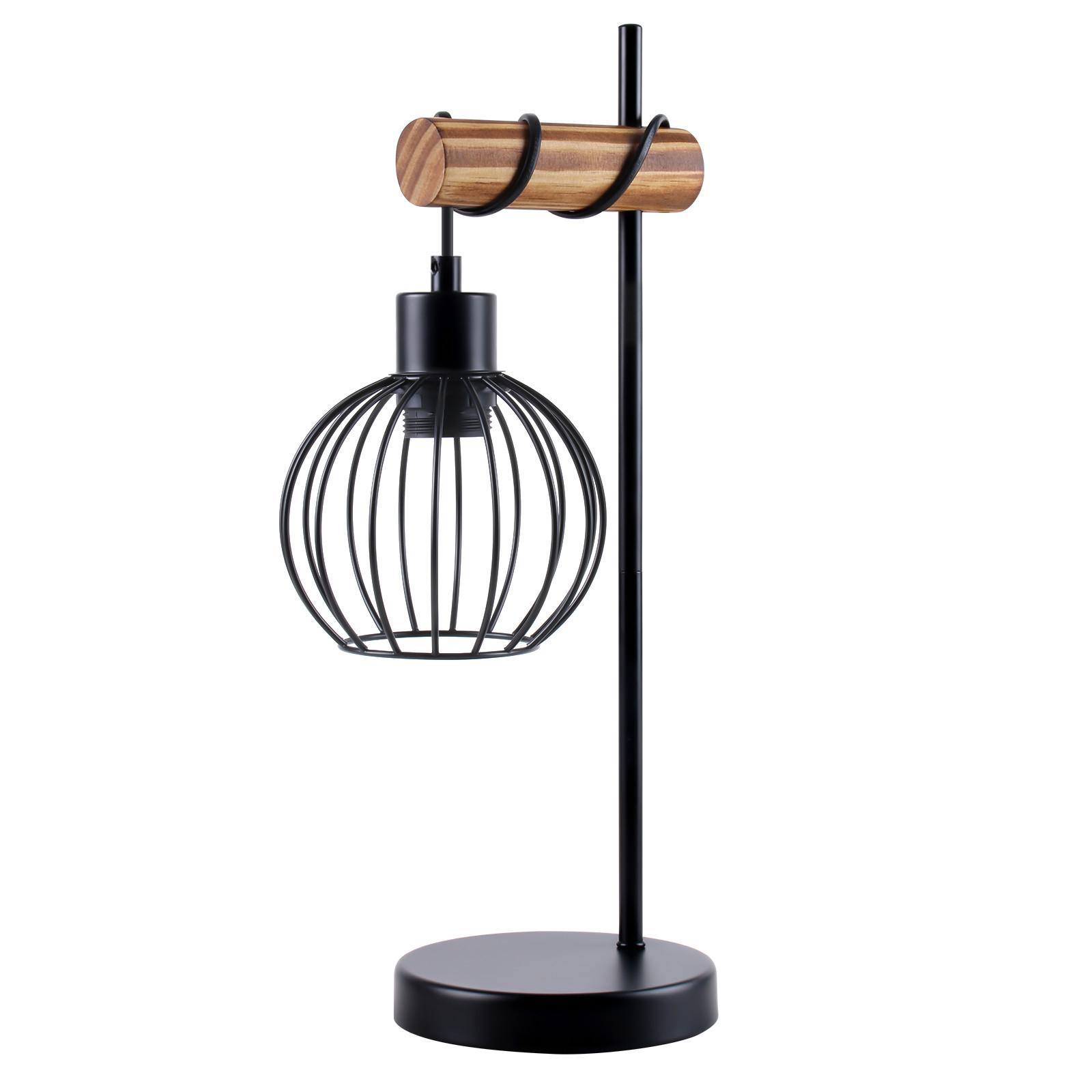 TISCHLEUCHTE Hellio Schwarz 15/46/15 cm - Schwarz, Metall (15/15/46cm) - ZMH