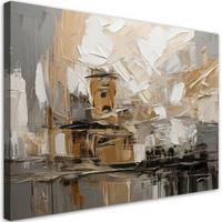 LEINWANDBILD Abstraktion 45x30cm - Beige, Textil (45/30cm) - Feeby