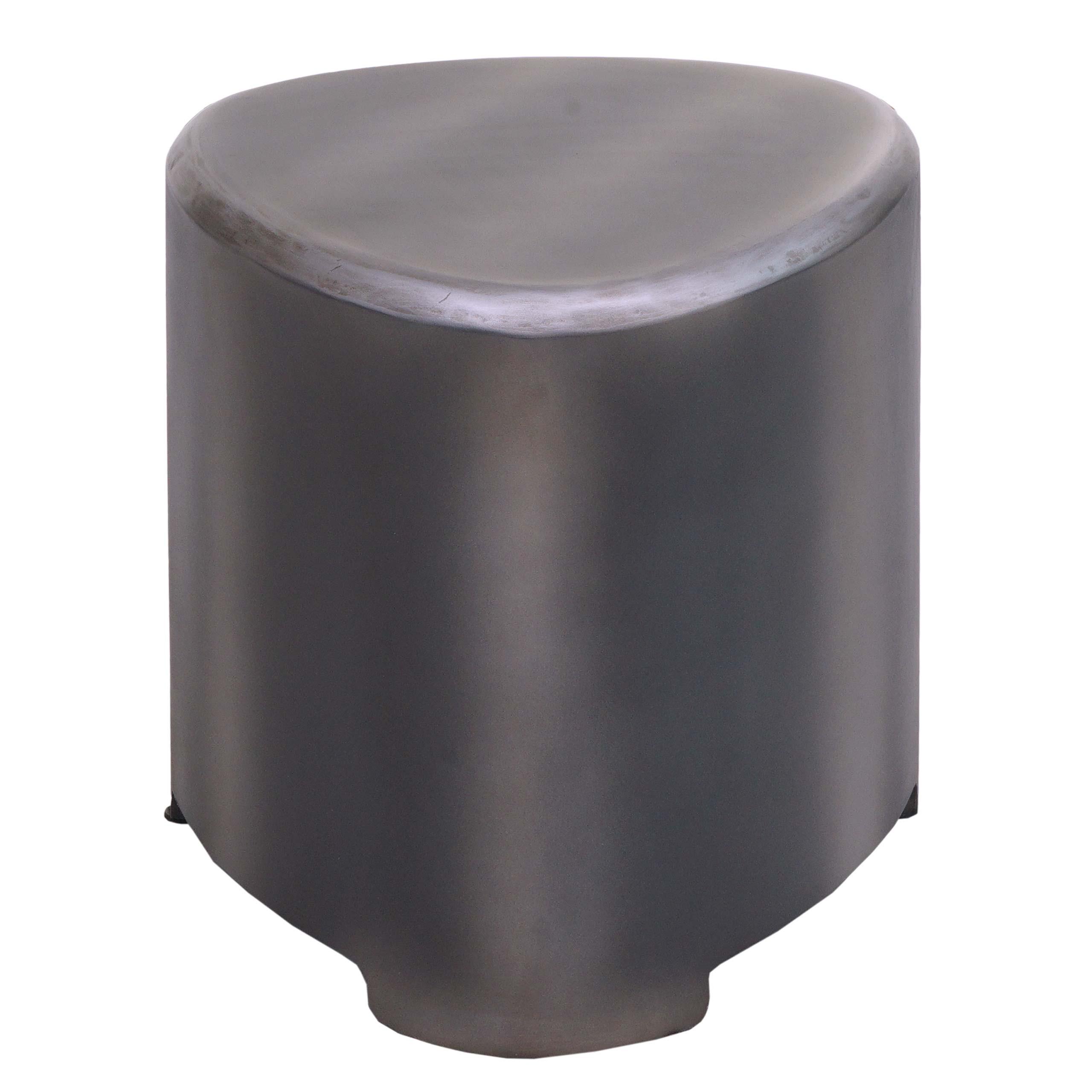 HOCKER Metall - Silberfarben, Holz (38/40/38cm) - MCW