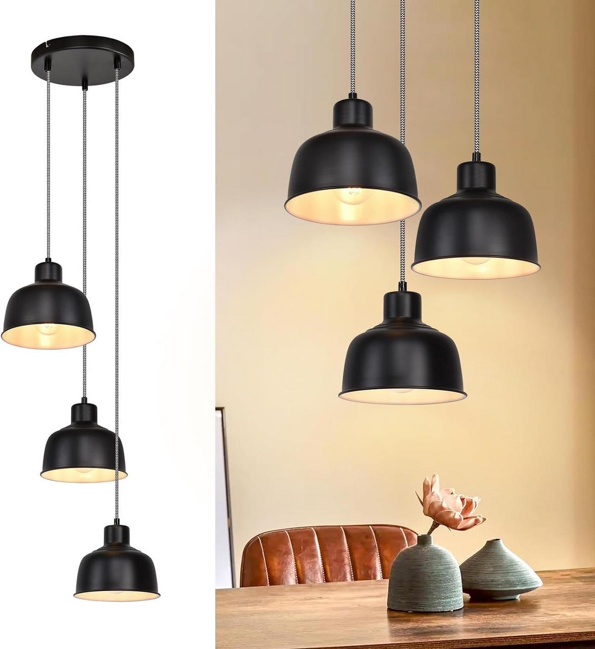 PENDELLEUCHTE Silas 38/38/19 cm - Schwarz, Metall (38/38/19cm) - ZMH