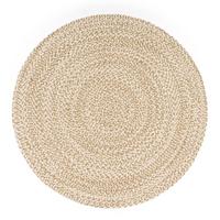 FLACHWEBETEPPICH Cutout Beige Ø 100 cm - Beige, Naturmaterialien (100/100cm) - TT Home