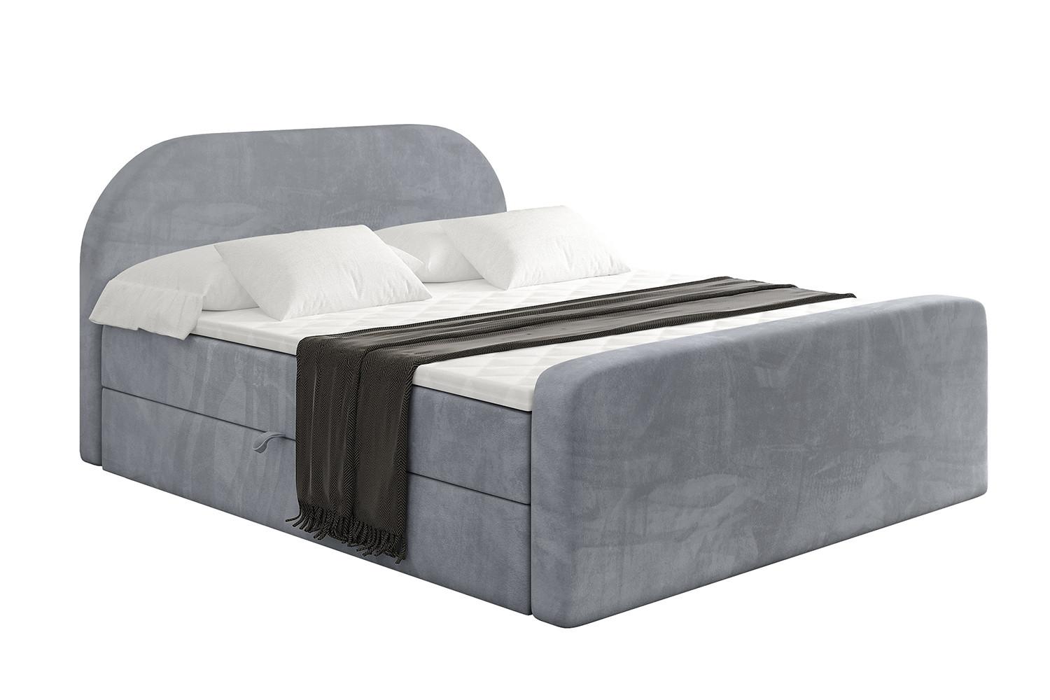 BOXBETT mit Matratze und Lattenrost - NOX-Z - 200x200 - Grau Casablanca - Grau, Holzwerkstoff (200/200cm) - ALTDECOR