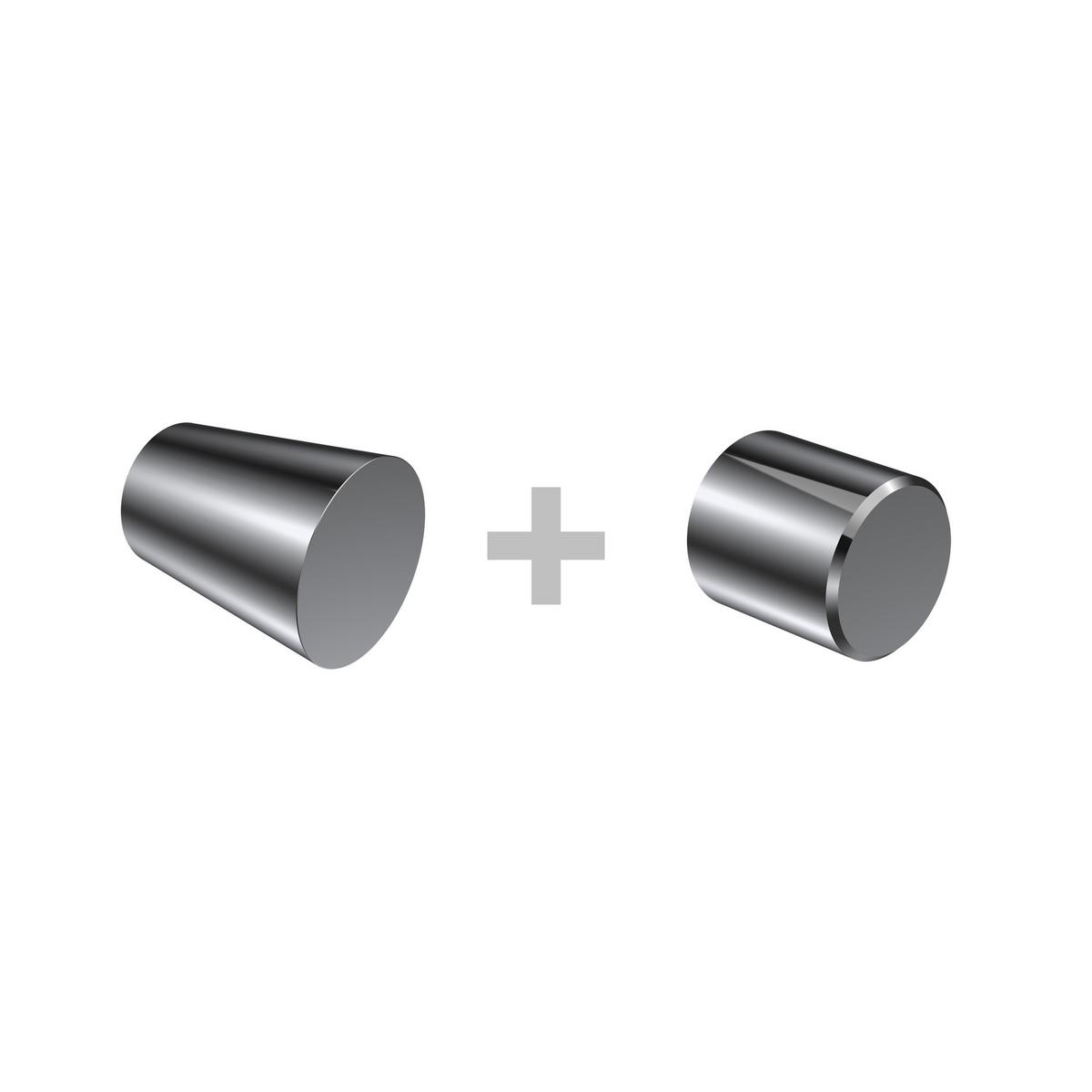 GARDINENSTANGE INNENLAUF Siteno Sitra 600 cm (geteilt in 3 x 200 cm), 2-läufig, 20 mm Ø Chrom - Chromfarben, Metall (600cm) - INTERDECO
