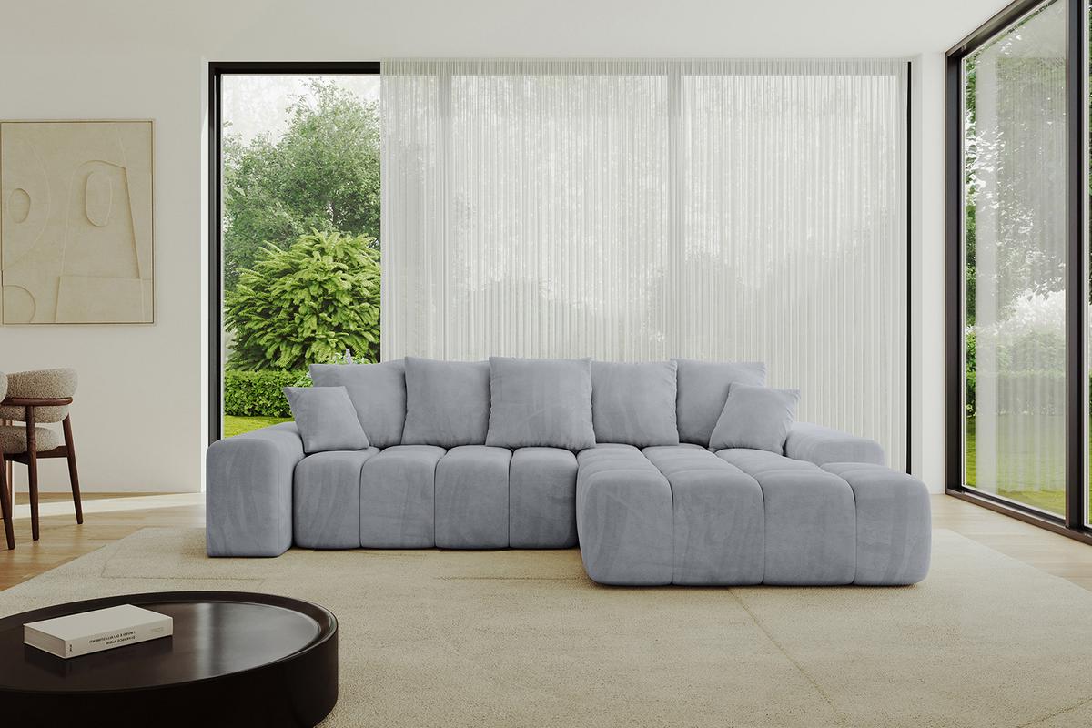 ECKSOFA Ottomane Rechts ENSI-L - 267x164x69 cm Titanfarben - Titanfarben, Holzwerkstoff/Kunststoff (164/267cm) - ALTDECOR