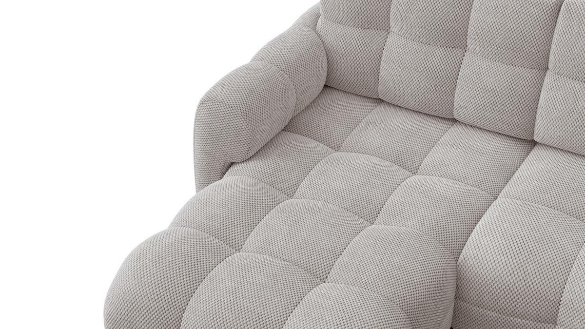 ECKSOFA MELLOW 3-Sitzer, beige - Beige/Schwarz, Holz/Textil (232/156cm) - Wozimo