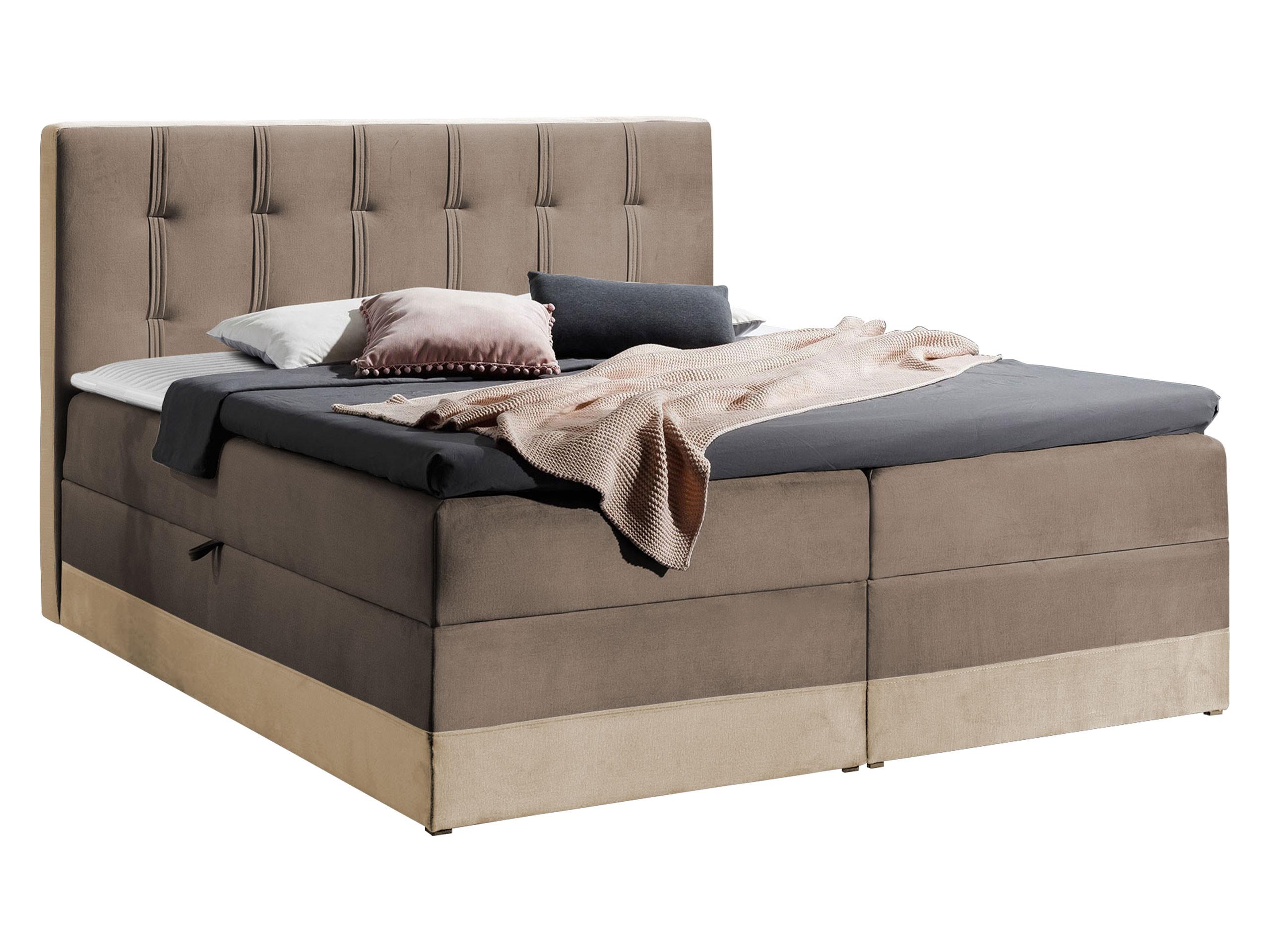 BOXBETT Royal - H3 - Hellbraun/Creme, Holz (200/200cm) - MIRJAN24
