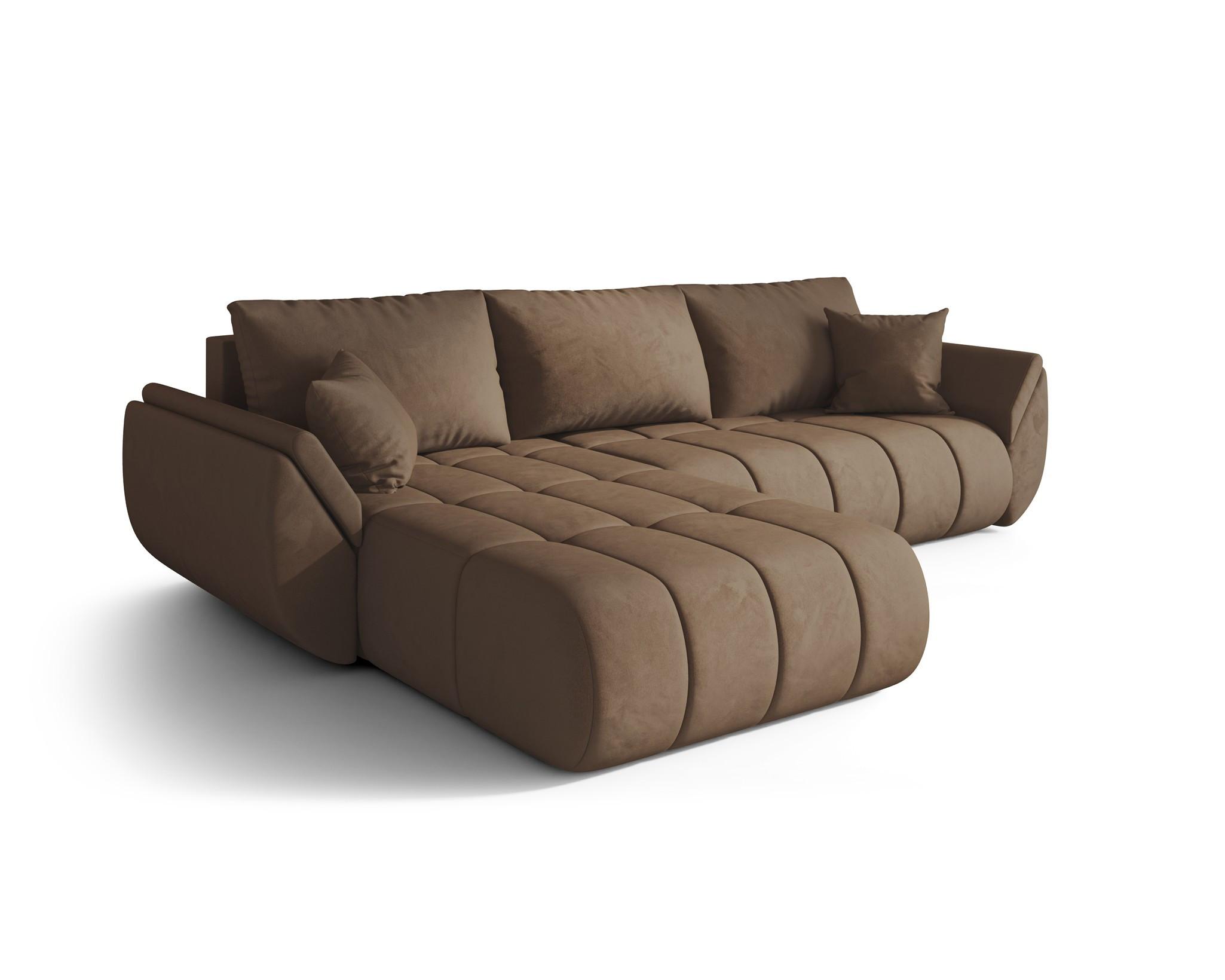 ECKSOFA Misato In Monolith - Braun, Holzwerkstoff/Textil (175/280cm) - Fun Möbel