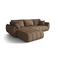 ECKSOFA Misato In Monolith - Braun, Holzwerkstoff/Textil (175/280cm) - Fun Möbel