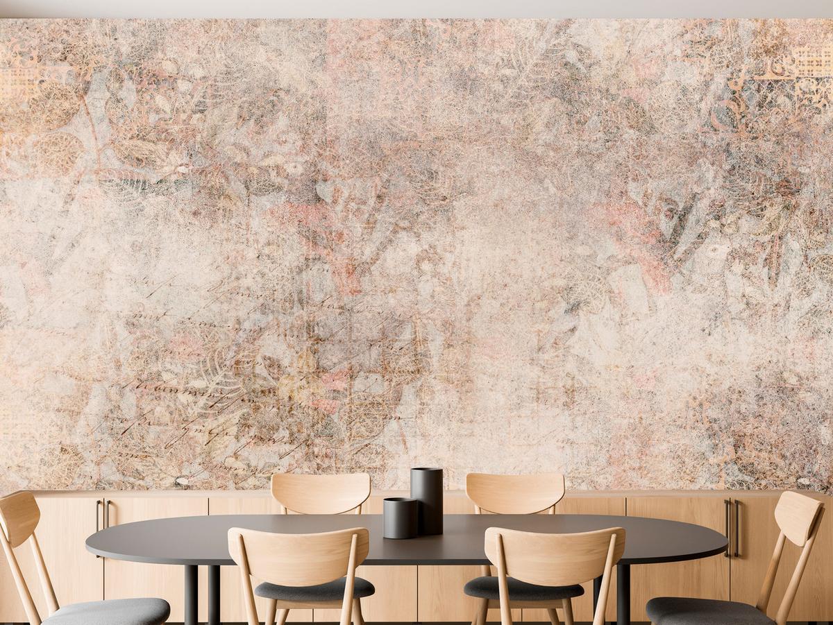FOTOTAPETE Abstraktion Mosaik Ornamenten Beton 250x175 - Beige/Braun, Papier (250/175cm) - Muralo