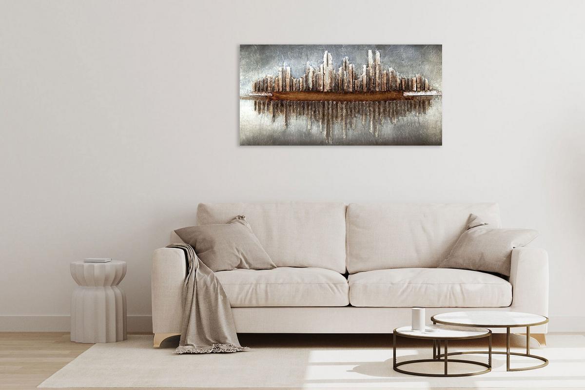 HOLZBILD Schwarz 120/60 cm - Schwarz/Braun, Holz (6.81/60cm) - KUNSTLOFT