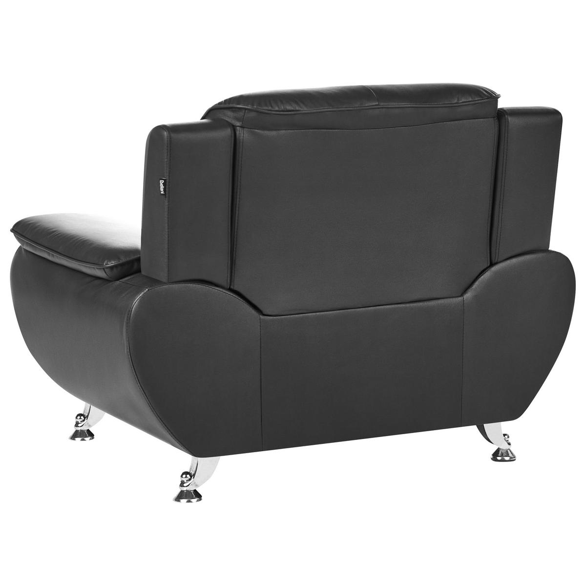 SESSEL Kunstleder Schwarz Leira - Schwarz, Kunststoff (111/86/78cm) - Beliani
