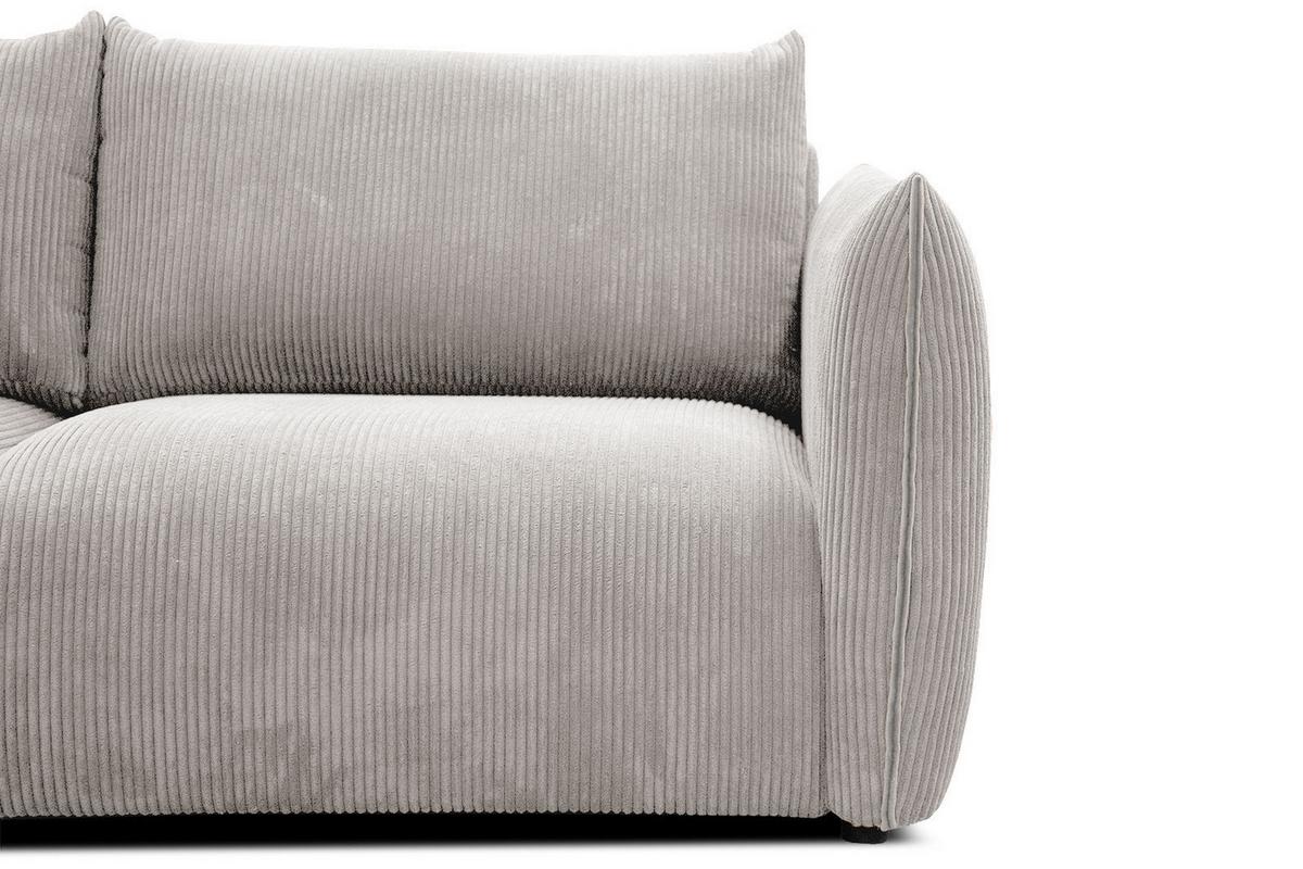 ECKSOFA TAUER 5-Sitzer, weiß - Schwarz/Weiß, Holzwerkstoff/Kunststoff (173/294cm) - Wozimo