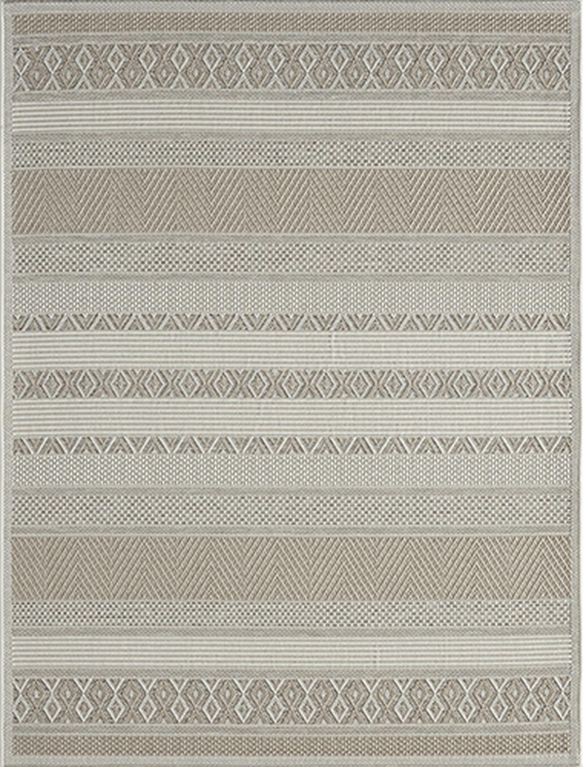 TEPPICH Flachgewebe ESERA Gestreift Polypropylen Beige 160 x 220 cm - Beige, Textil (160/220cm) - KADIMA DESIGN