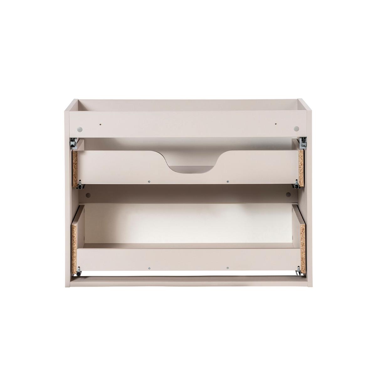 WASCHTISCH 80cm Riva Kaschmir - Beige, Holzwerkstoff (80/57/40cm) - Petits-meubles