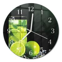 WANDUHR aus Glas Ø30 cm - Kalziumkarbonat - Grün, Glas (30/30/0.4cm) - TULUP