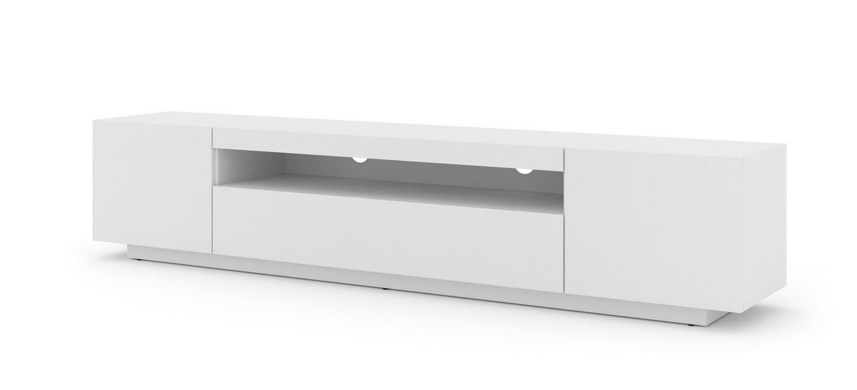 TV LOWBOARD Weiß 200/42/37 - Weiß, Holzwerkstoff (200/42/37cm) - RAUMHIRSCH FURNITURE