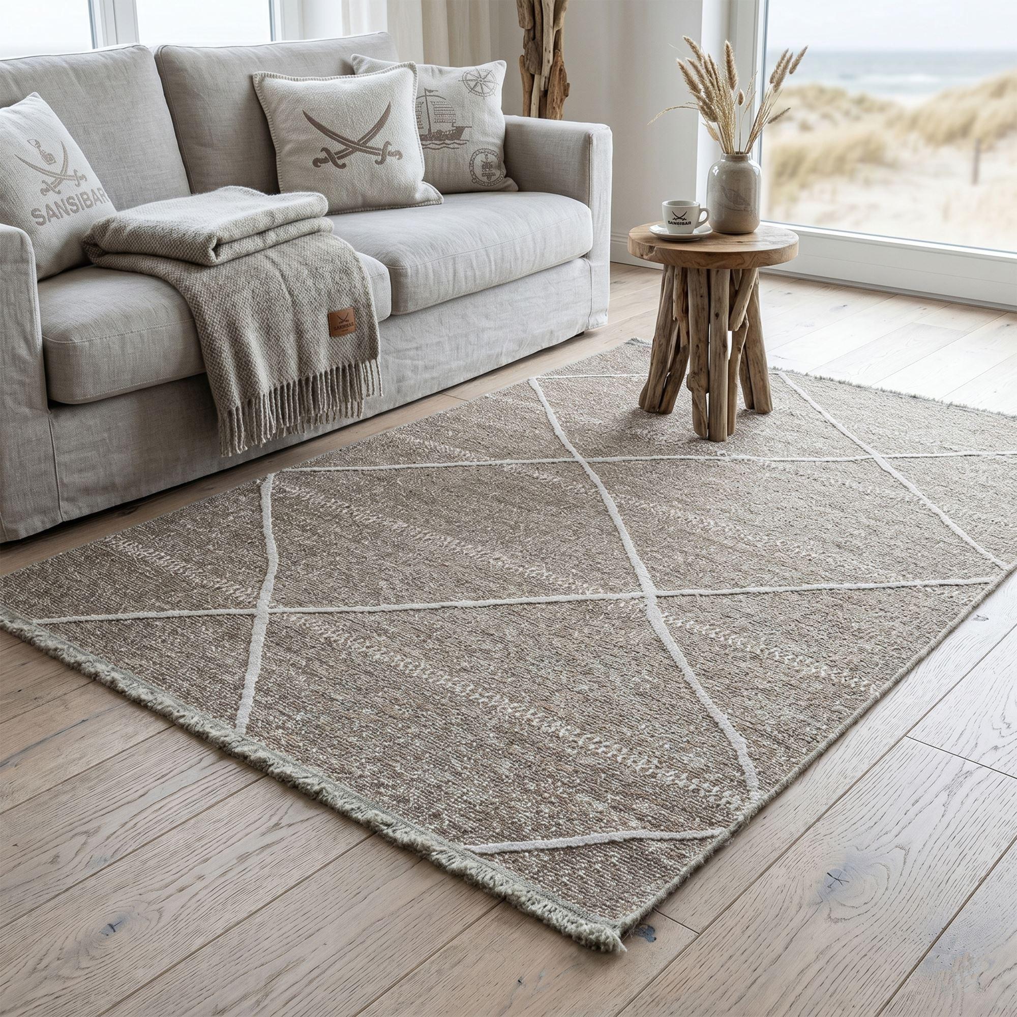 FLACHWEBTEPPICH Braderup 80x150 cm - Beige, Textil (80/150cm) - Sansibar SYLT