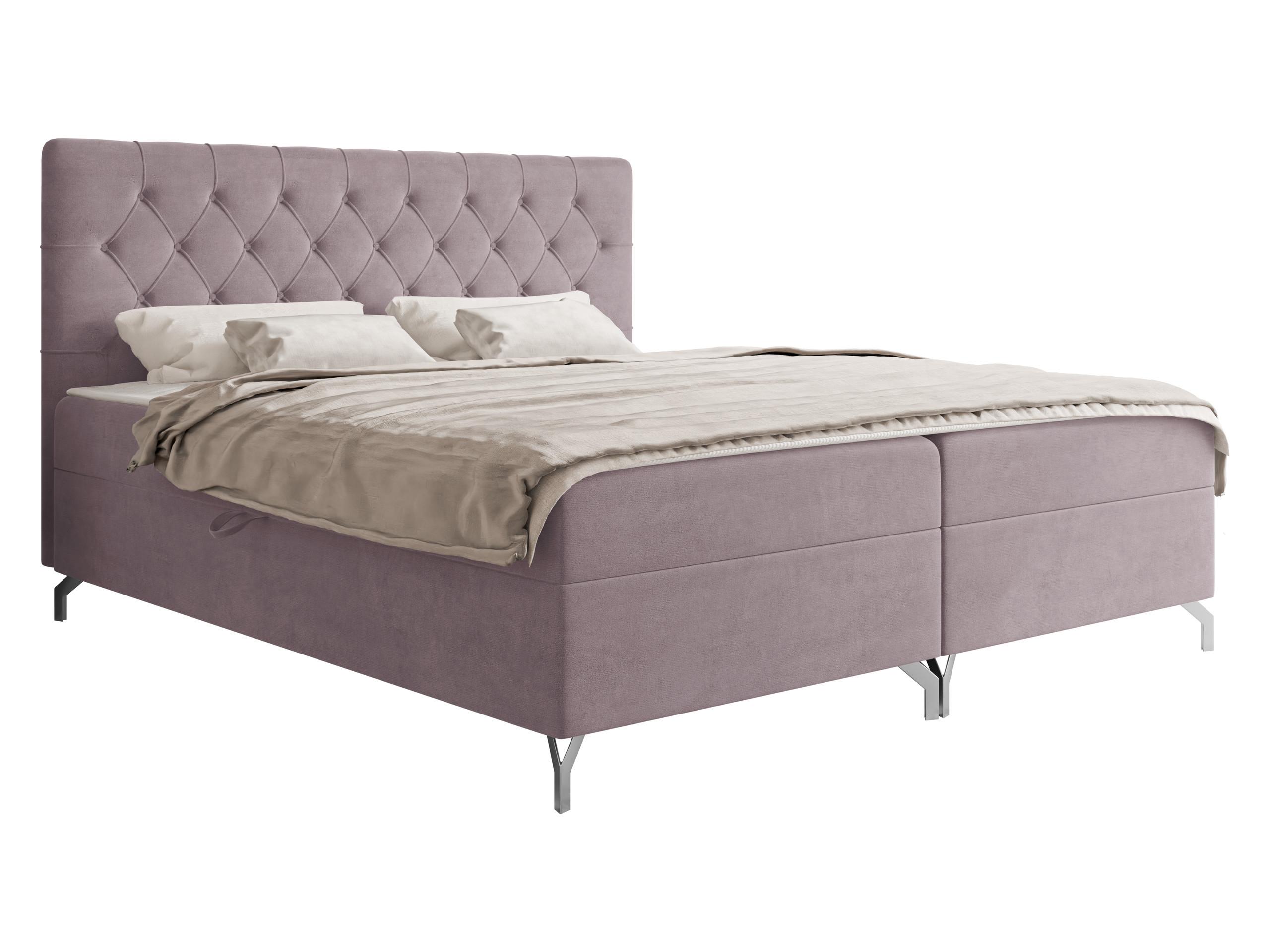 BOXBETT Guilette - H3 - Hellrosa/Silberfarben, Holz/Holzwerkstoff (120/200cm) - MIRJAN24