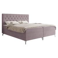 BOXBETT Guilette - H3 - Hellrosa/Silberfarben, Holz/Holzwerkstoff (120/200cm) - MIRJAN24