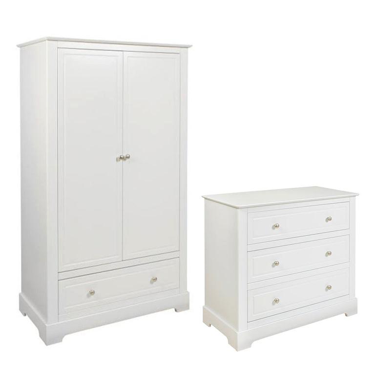 BABYZIMMER 2-teilig Weiß - Weiß, Holzwerkstoff (102/90/52cm) - Petits-meubles