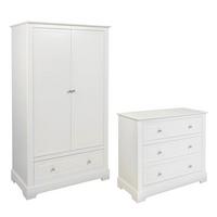 BABYZIMMER 2-teilig Weiß - Weiß, Holzwerkstoff (102/90/52cm) - Petits-meubles