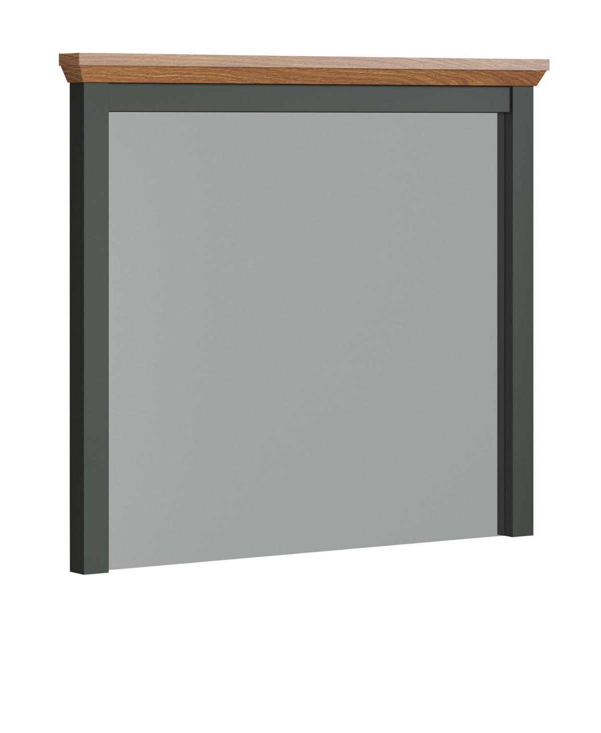 GARDEROBENSPIEGEL grün, Evoke Eiche Landhaus, Flur Diele Spiegel 77 x 68 cm - Eichefarben/Grün, Glas/Holzwerkstoff (77/68/6cm) - Top.Furn