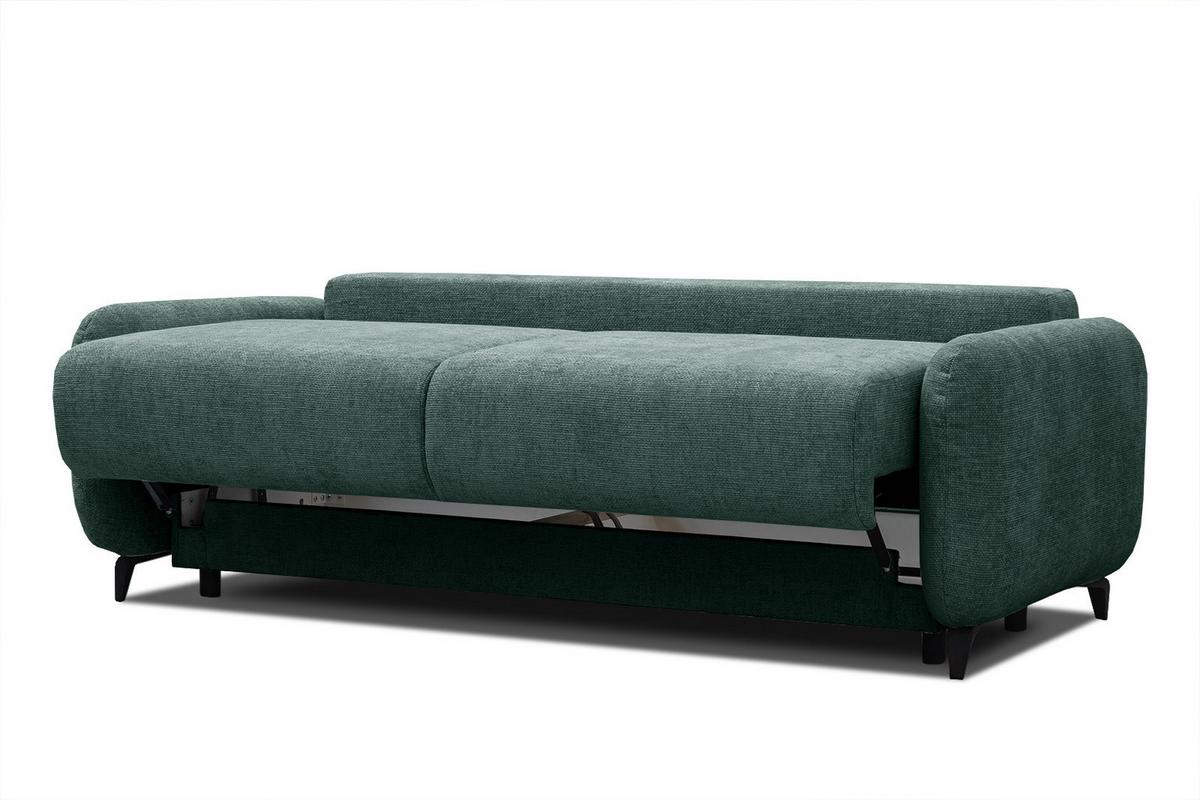 SOFA DRAKE 3-Sitzer mit Schlaffunktion, smaragdgrün - Smaragdgrün/Braun, Holz/Textil (232/90/107cm) - Wozimo