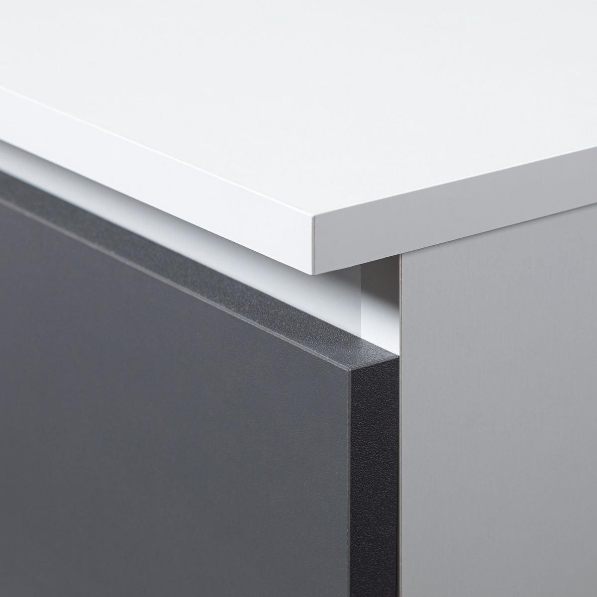 SCHREIBTISCH Weiß, Graphit Grau 77/124/85 - Weiß, Holzwerkstoff (120/53.6/77cm) - RAUMHIRSCH FURNITURE