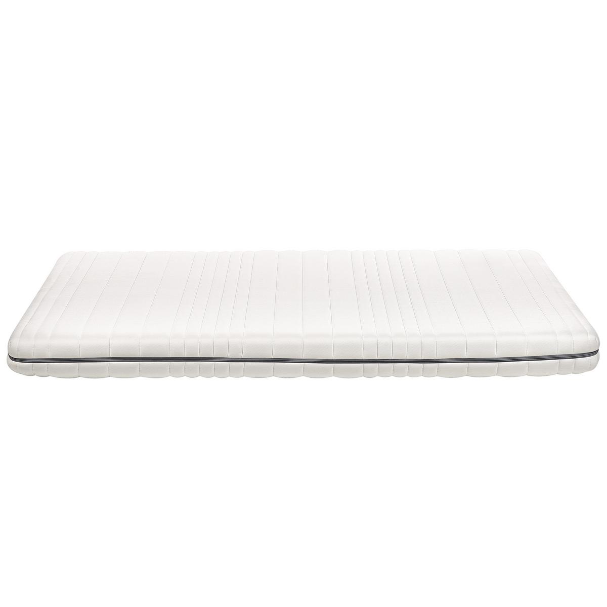 SCHAUMMATRATZE H2/3 Mittel 140/200 cm Enchant - Weiß, Textil (140/200cm) - Beliani