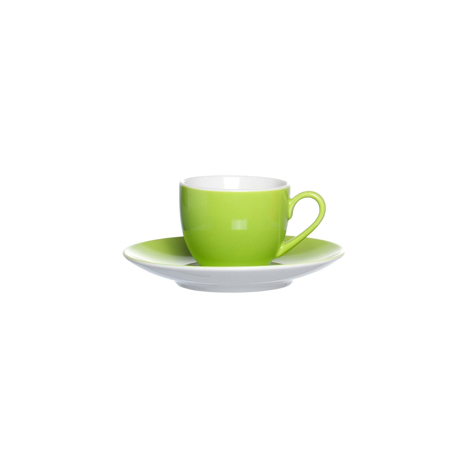 ESPRESSOTASSE MIT UNTERTASSE Doppio Grün 80 ml - Grün, Keramik (12/7/12cm) - Ritzenhoff Breker