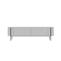 TV-MÖBEL mit 2 klappbaren Türen und Metallfüßen 31,4/160/45,6 cm - Weiß, Holzwerkstoff (31.4/45.6/36cm) - Calicosy