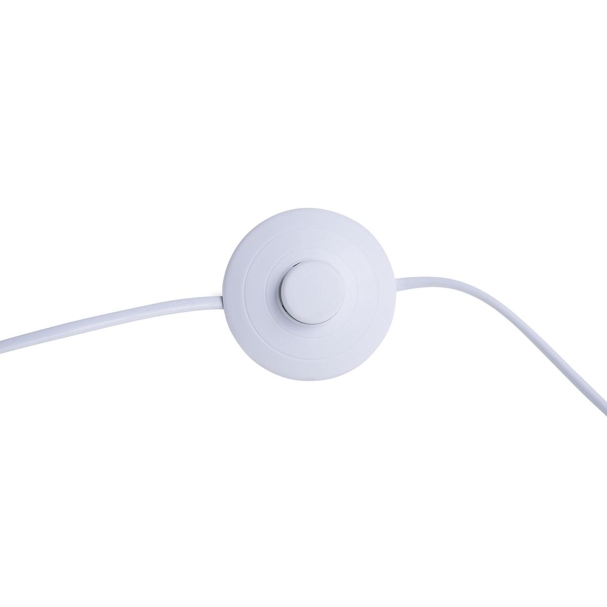 STEHLAMPE Benue 50/160/188 cm - Weiß, Metall (50/50/188cm) - Beliani
