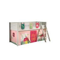 KINDERBETT Karyl 208x114x135 Massivholz Weiß Textilset Spring 3 - Hellrosa/Weiß, Holz (90/200cm) - 58aufmkessel