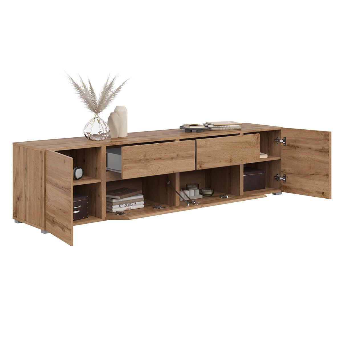 TV-MÖBEL Maxis Holz - Braun, Holzwerkstoff (195/48/40cm) - Petits-meubles